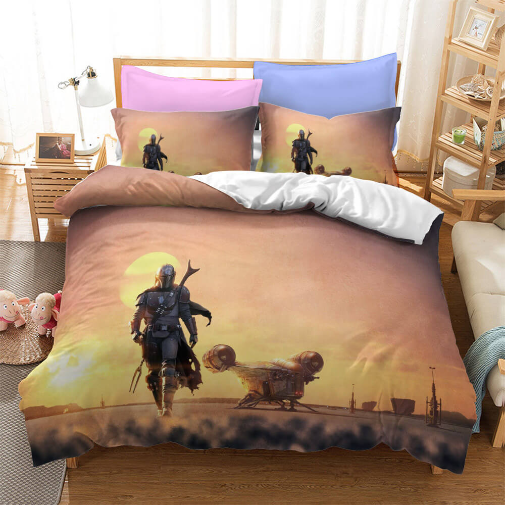 The Mandalorian Yoda Baby Pattern Bedding Quilt Covers Without Filler