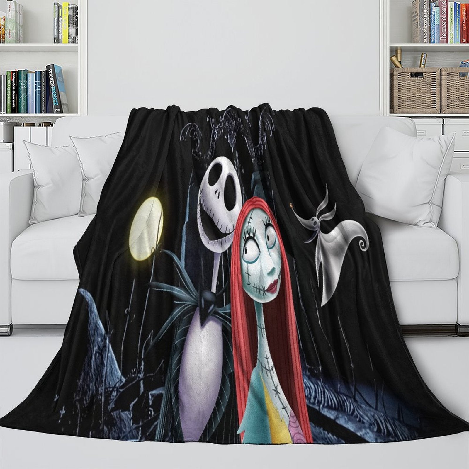 The Nightmare Before Christmas Blanket Flannel Fleece Pattern Throw