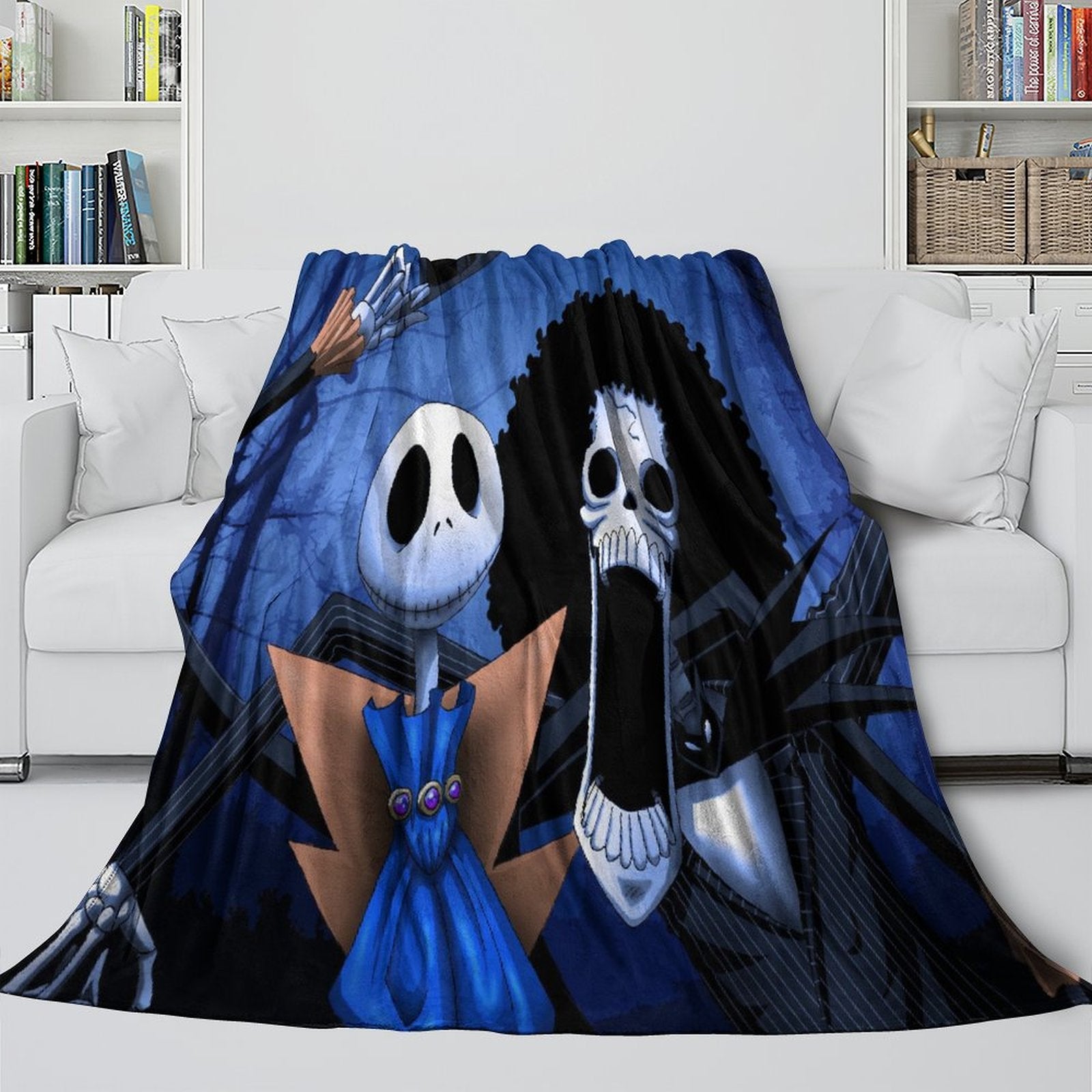 The Nightmare Before Christmas Blanket Flannel Fleece Pattern Throw