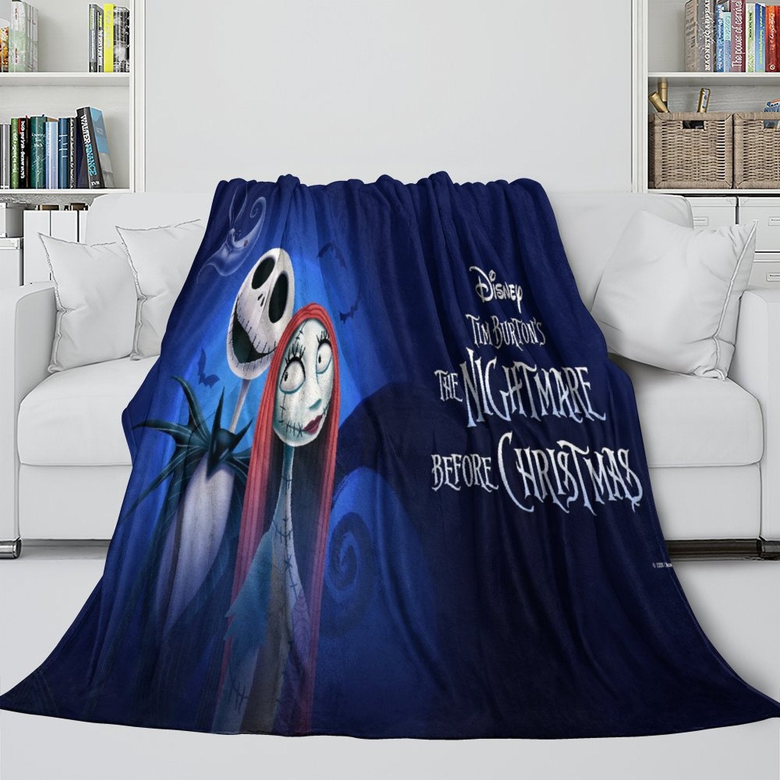 The Nightmare Before Christmas Blanket Flannel Fleece Pattern Throw