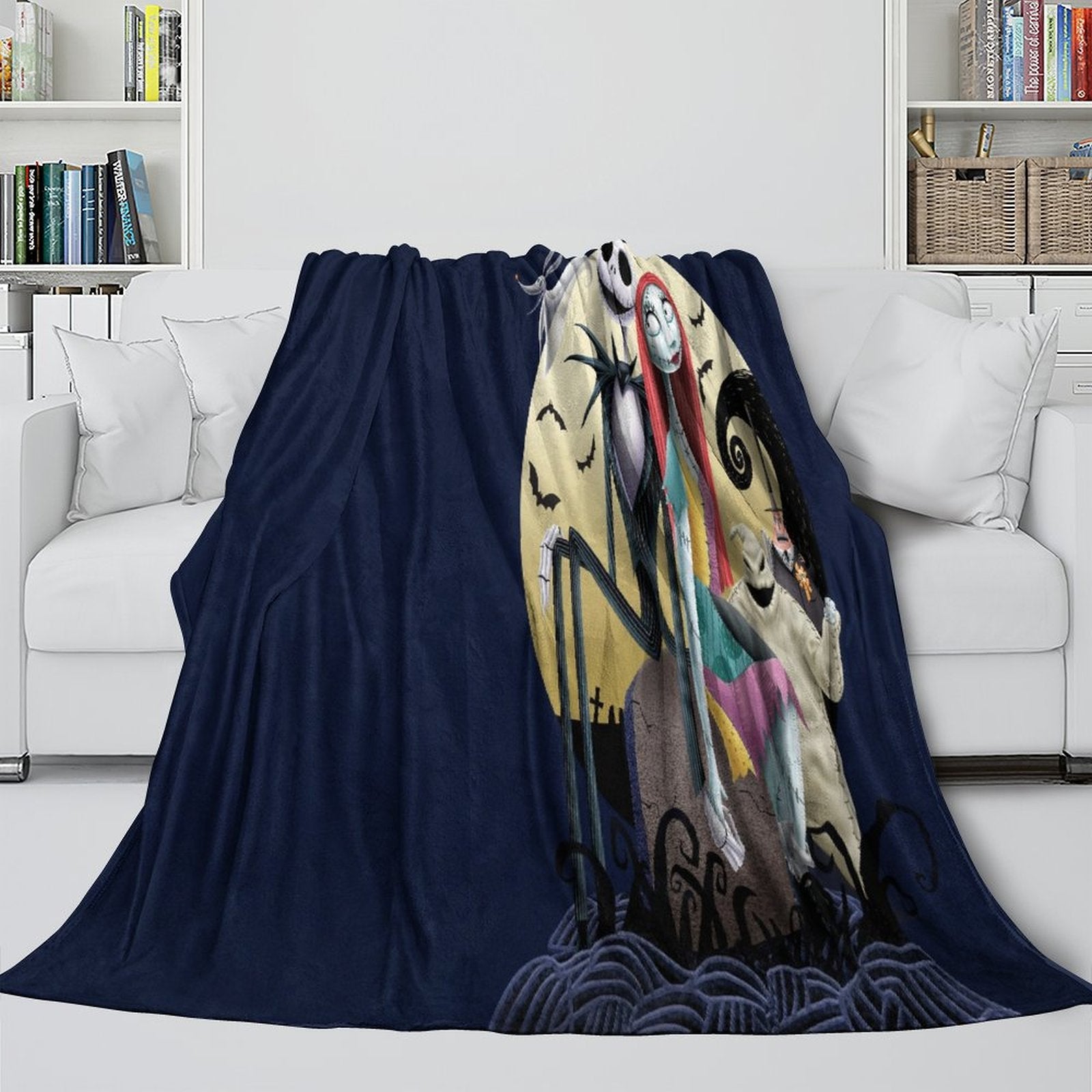 The Nightmare Before Christmas Blanket Flannel Fleece Pattern Throw