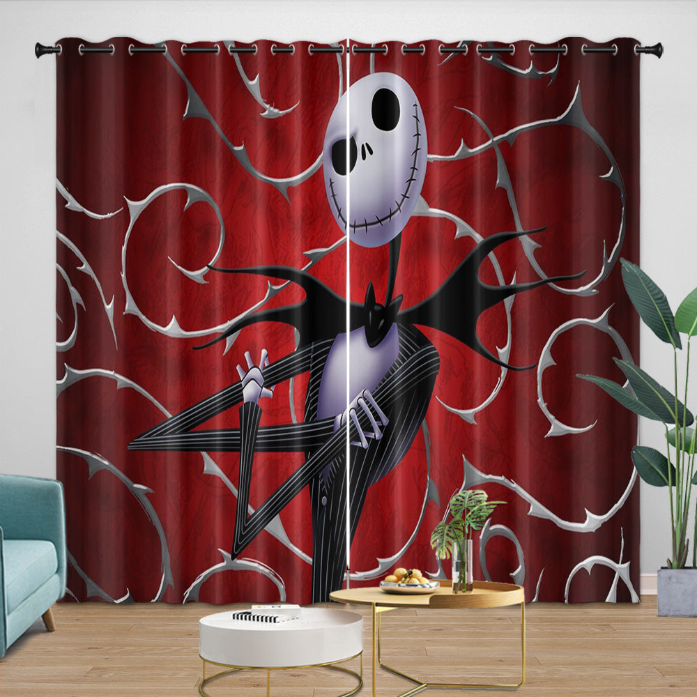 The Nightmare Before Christmas Curtains Pattern Blackout Window Drapes
