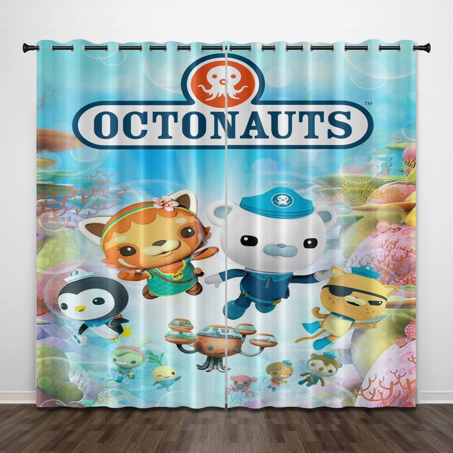 The Octonauts Curtains Pattern Blackout Window Drapes