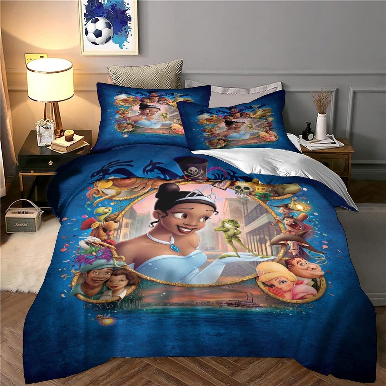 The Princess and the Frog Bedding Set Pattern Quilt Cover Without Filler