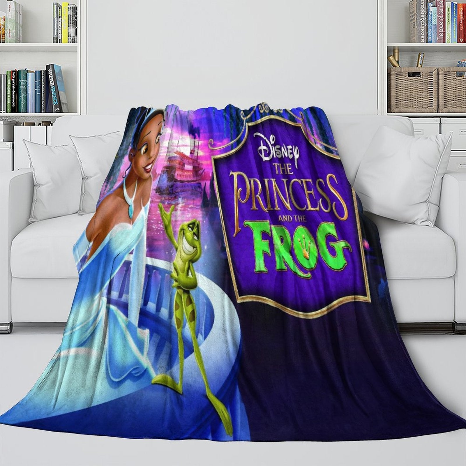 The Princess and the Frog Blanket Flannel Fleece Throw Room Decoration