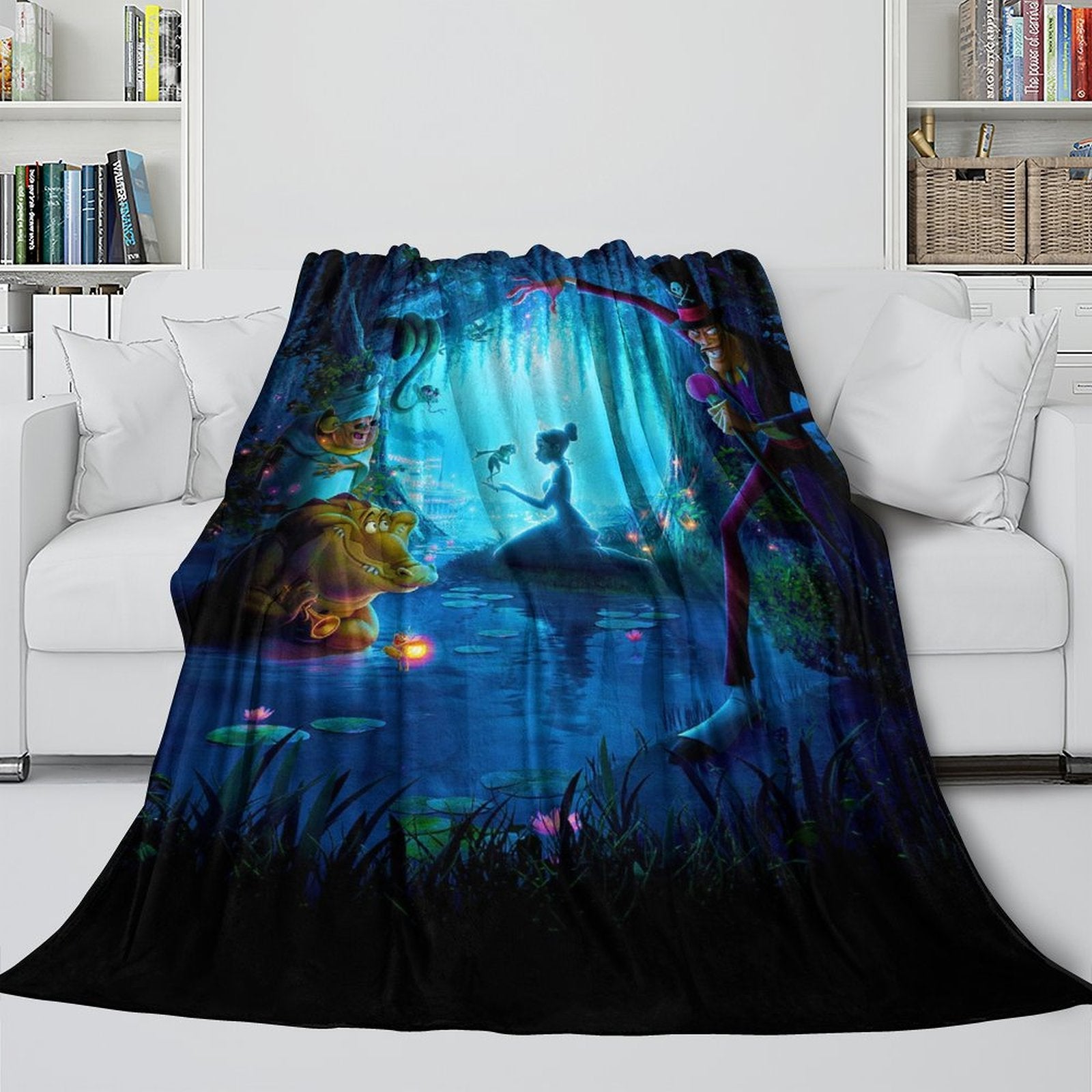 The Princess and the Frog Blanket Flannel Fleece Throw Room Decoration