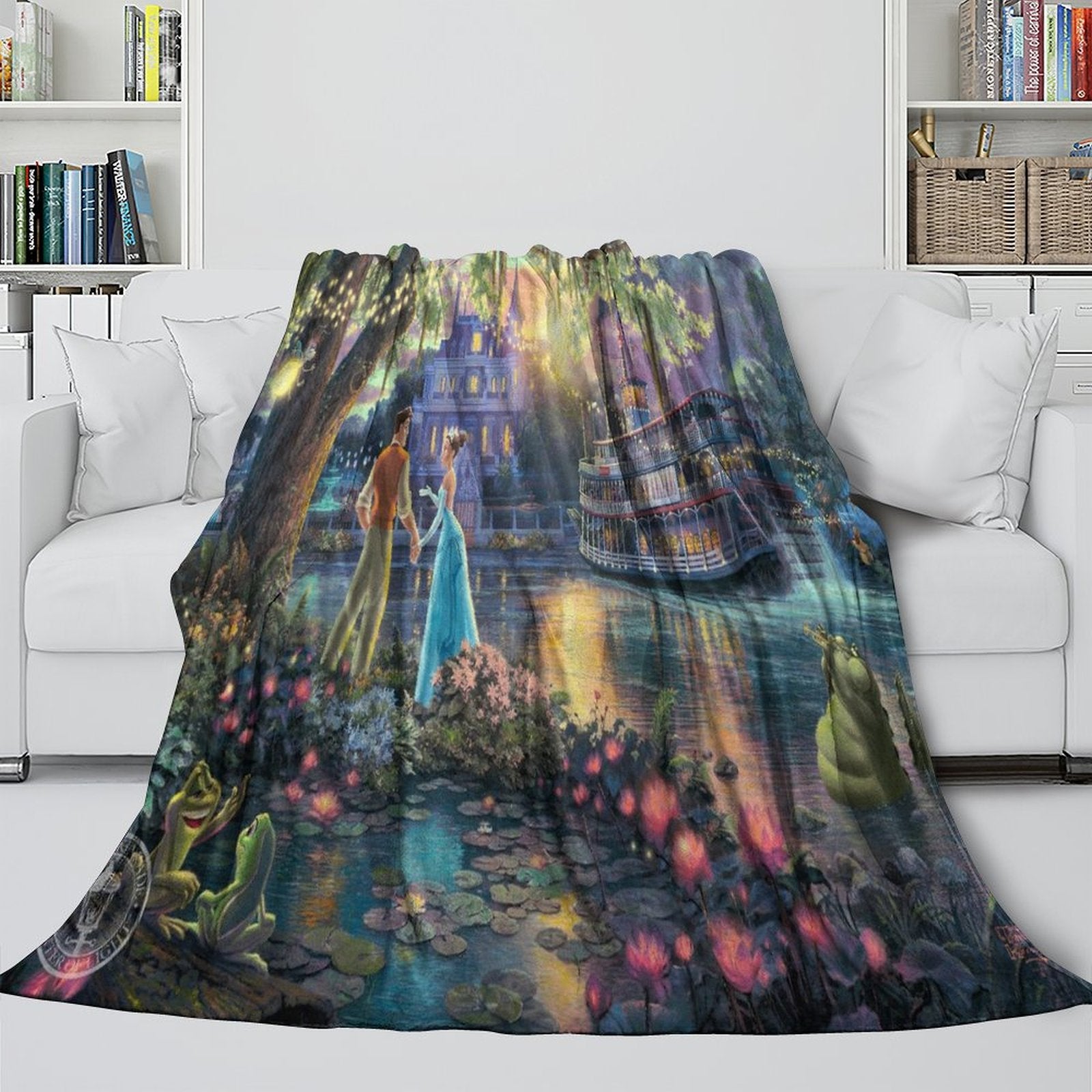 The Princess and the Frog Blanket Flannel Fleece Throw Room Decoration