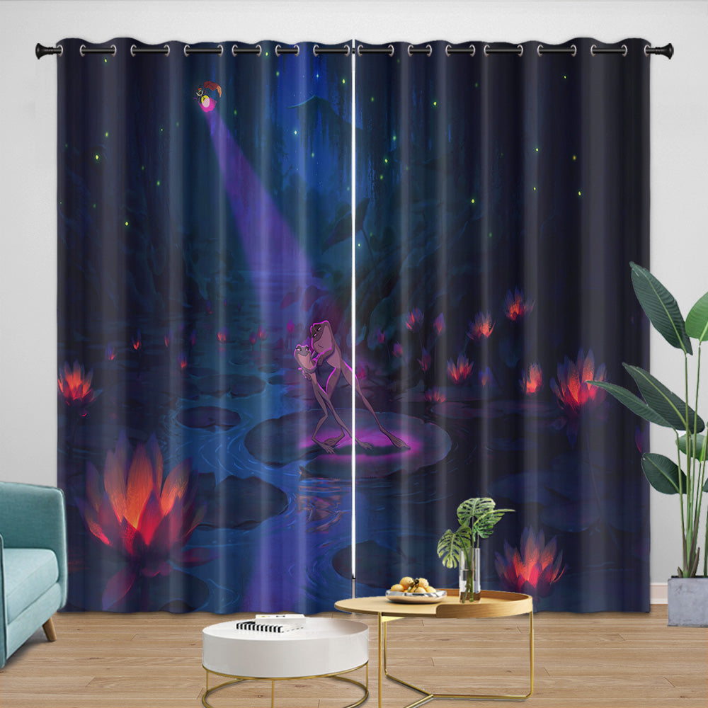 The Princess and the Frog Curtains Blackout Window Drapes Room Decoration