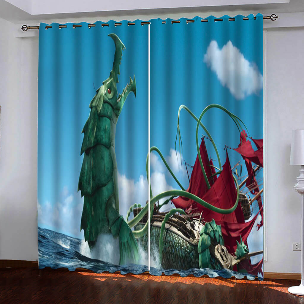 The Sea Beast Curtains Blackout Window Drapes