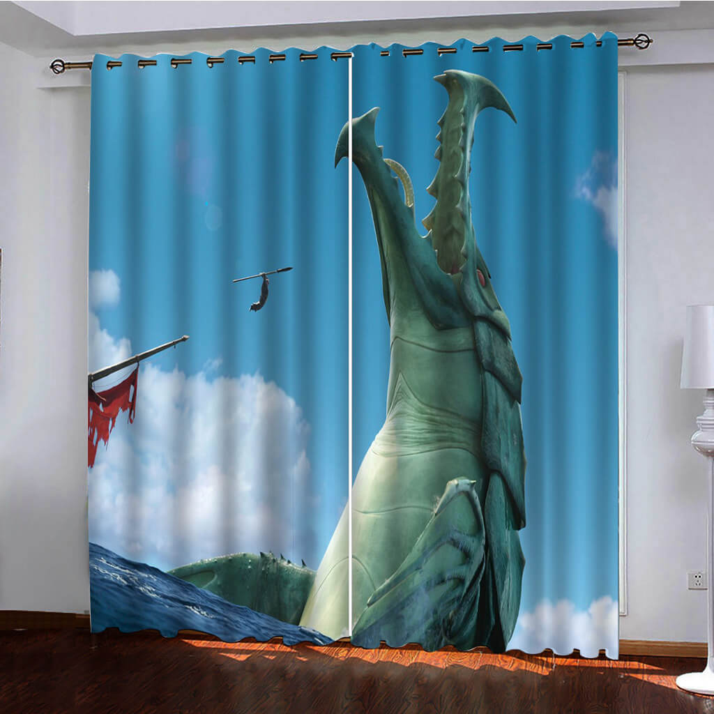The Sea Beast Curtains Blackout Window Drapes