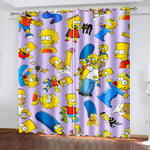 The Simpsons Curtains Pattern Blackout Window Drapes