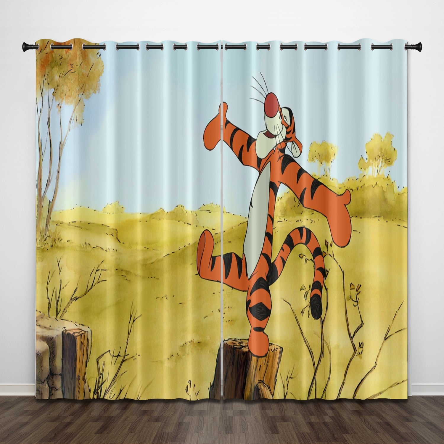 The Tigger Movie Curtains Pattern Blackout Window Drapes
