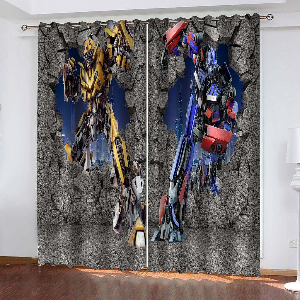 The Transformers Curtains Cosplay Blackout Window Drapes Room Decoration
