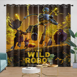 The Wild Robot Curtains Blackout Window Drapes Room Decoration