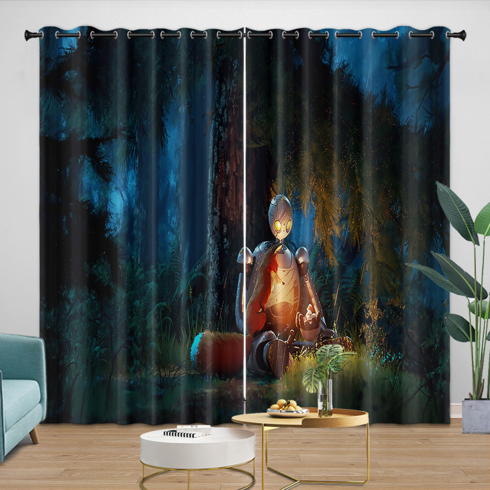 The Wild Robot Curtains Blackout Window Drapes Room Decoration