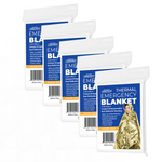 Thermal Foil Weatherproof Emergency Blanket - Pack of 5