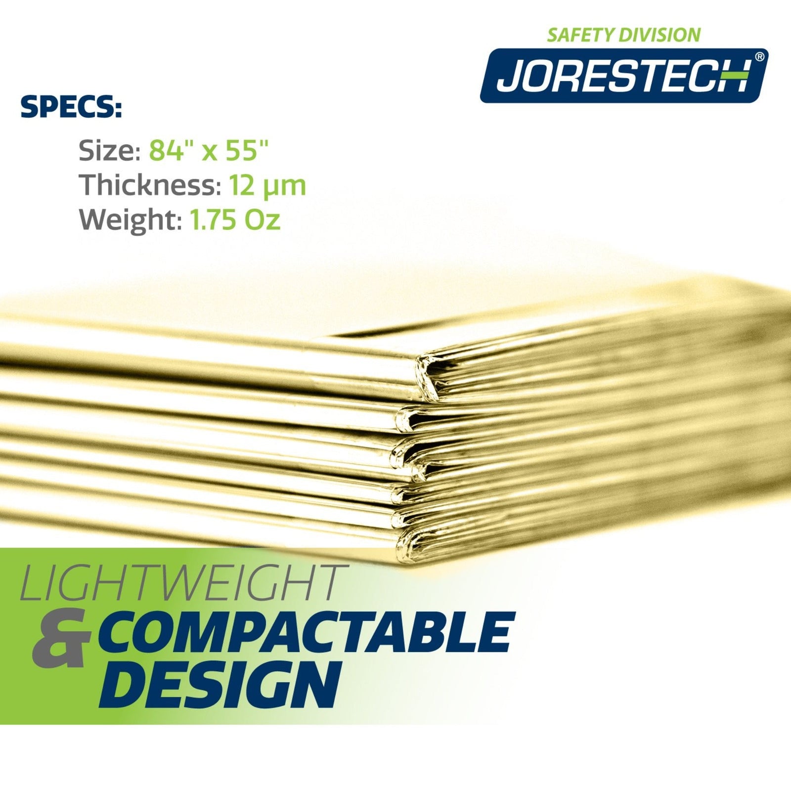 Thermal Foil Weatherproof Emergency Blanket - Pack of 5