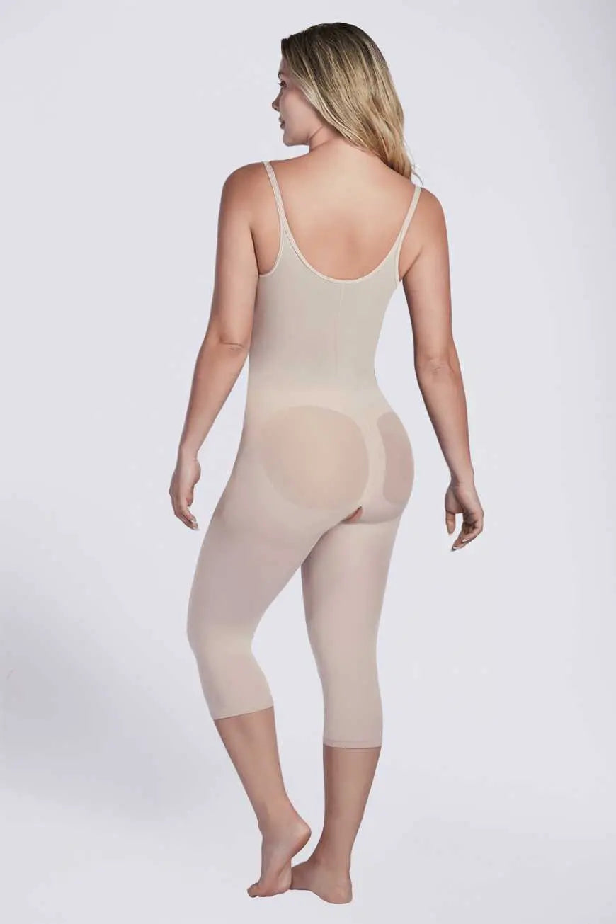 SHAPERLOVE Thermal Open Bust Capri Body Shaper