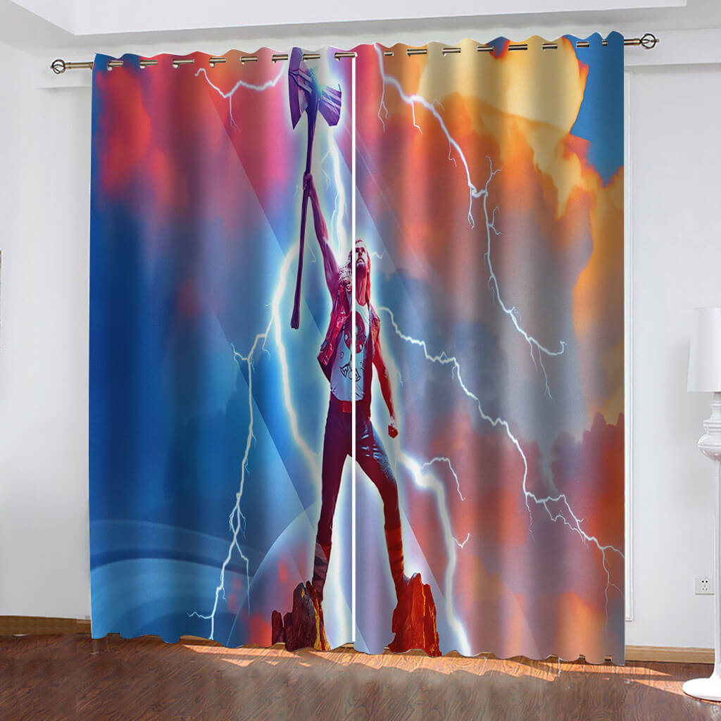 Thor 4 Love and Thunder Curtains Blackout Window Drapes