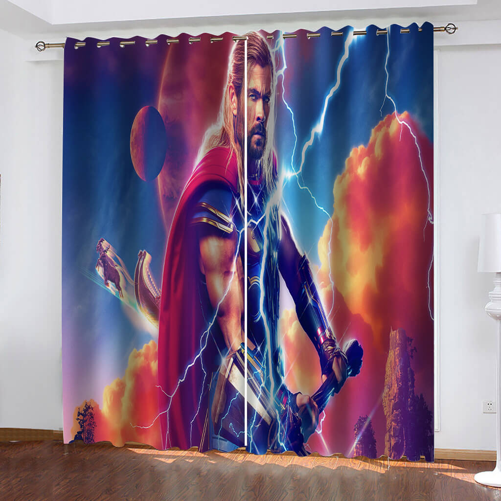 Thor 4 Love and Thunder Curtains Blackout Window Drapes