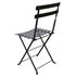 Three Piece Bistro Dining Set with 24" Round Powder Coated Steel Top and Two Paris Side Chairs