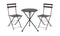 Three Piece Bistro Dining Set with 24" Round Powder Coated Steel Top and Two Paris Side Chairs