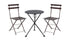 Three Piece Bistro Dining Set with 24" Round Powder Coated Steel Top and Two Paris Side Chairs