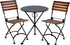 Three Piece Bistro Dining Set with 24" Round Powder Coated Steel Top and Two 5504 Side Chairs