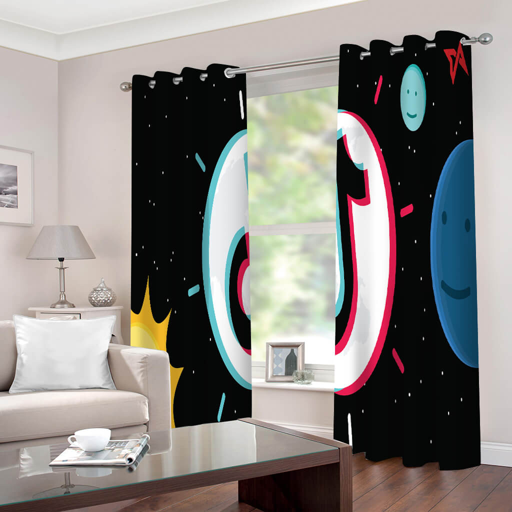 Tiktok Curtains 2 Panels Blackout Window Drapes for Room Decoration