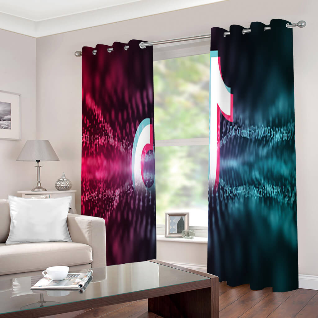 Tiktok Curtains 2 Panels Blackout Window Drapes for Room Decoration