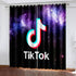 Tiktok Pattern Curtains Blackout Window Drapes