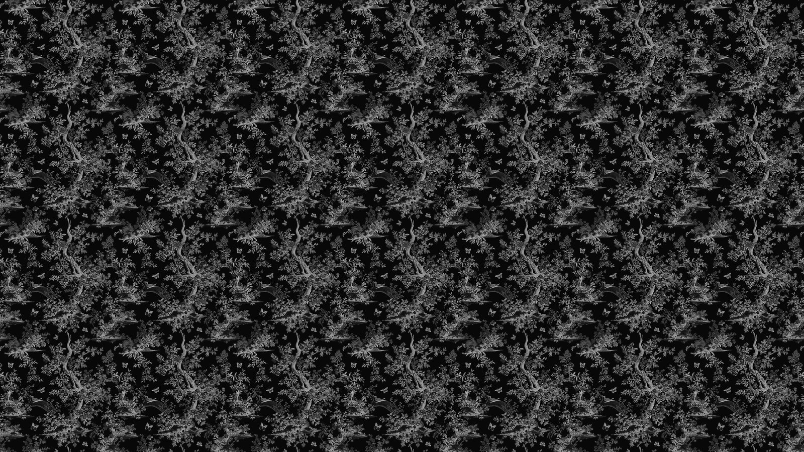 Black and White Toile De Jouy Vintage Wallpaper Mural. #6728