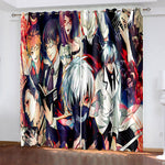 Tokyo Ghoul Curtains Cosplay Blackout Window Treatments Drapes for Room Decor
