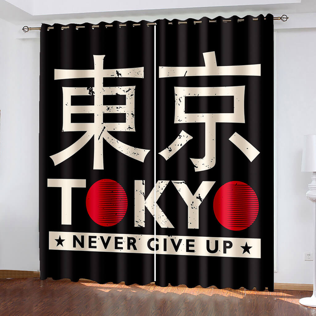 Tokyo Ghoul Curtains Pattern Blackout Window Drapes