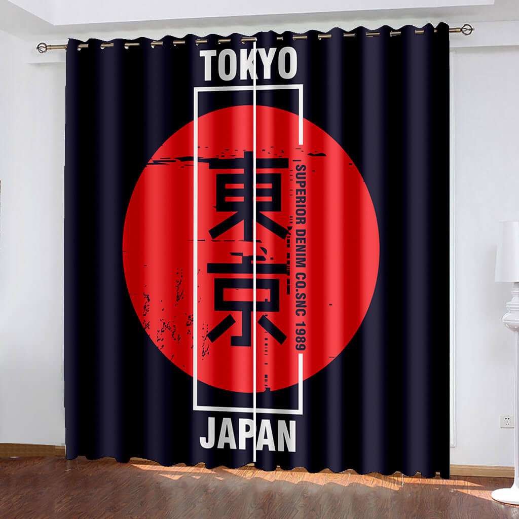Tokyo Ghoul Curtains Pattern Blackout Window Drapes
