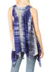 Sakkas Ligia Women's Sleeveless Tie Dye Tank Top: Classic Casual Loose Fit for Summer