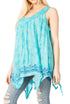 Sakkas Ligia Women's Sleeveless Tie Dye Tank Top: Classic Casual Loose Fit for Summer