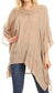 Sakkas Regina Women's Lightweight Stonewashed Poncho Top Blouse Caftan Cover up