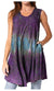 Sakkas Isabela Womens Everyday Summer Sleeveless Tank Top Tie-dye & Block Print