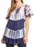 Sakkas Donna Women's Casual Lace Short Sleeve Tie Dye Corset Loose Top Blouse