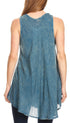 Sakkas Mai Women's Casual Swing Sleeveless Loose Tie Dye Tunic Tank Top