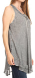 Sakkas Mai Women's Casual Swing Sleeveless Loose Tie Dye Tunic Tank Top