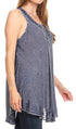 Sakkas Mai Women's Casual Swing Sleeveless Loose Tie Dye Tunic Tank Top