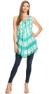 Sakkas Mai Women's Casual Swing Sleeveless Loose Tie Dye Tunic Tank Top