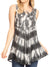 Sakkas Mai Women's Casual Swing Sleeveless Loose Tie Dye Tunic Tank Top