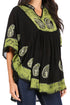 Sakkas  Amori V-Neck Embroidery Poncho Top / Cover Up