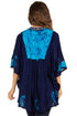 Sakkas  Amori V-Neck Embroidery Poncho Top / Cover Up