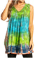 Sakkas Women's Tie Dye Floral Sequin Sleeveless Blouse