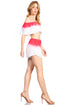 Sakkas Jackie Women's Bandeau and Shorts set Off the Shoulder Summer Strapless