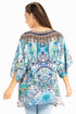 Sakkas Marina Floral Women's Blouse - Short Sleeve Tunic